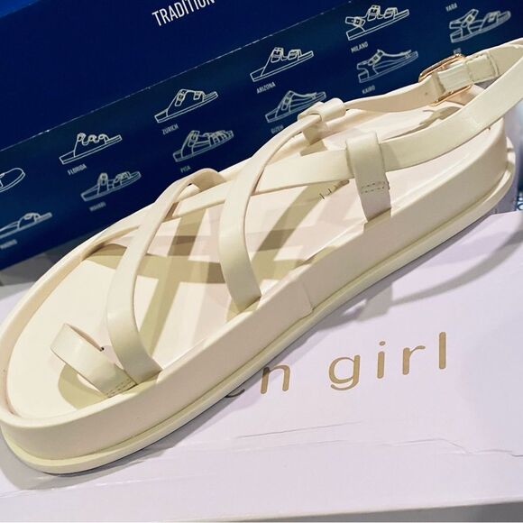 MADDEN GIRL Flatform Sandals Size 7 Bone Paris Tropezz Gladiator Strappy NEW - Picture 9 of 13